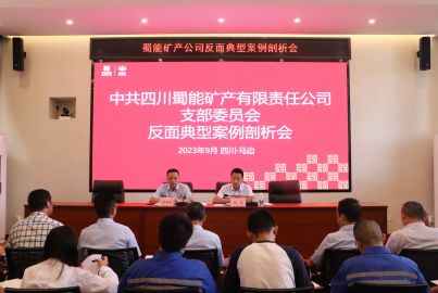 蜀能礦產(chǎn)召開反面典型案例剖析會(huì)